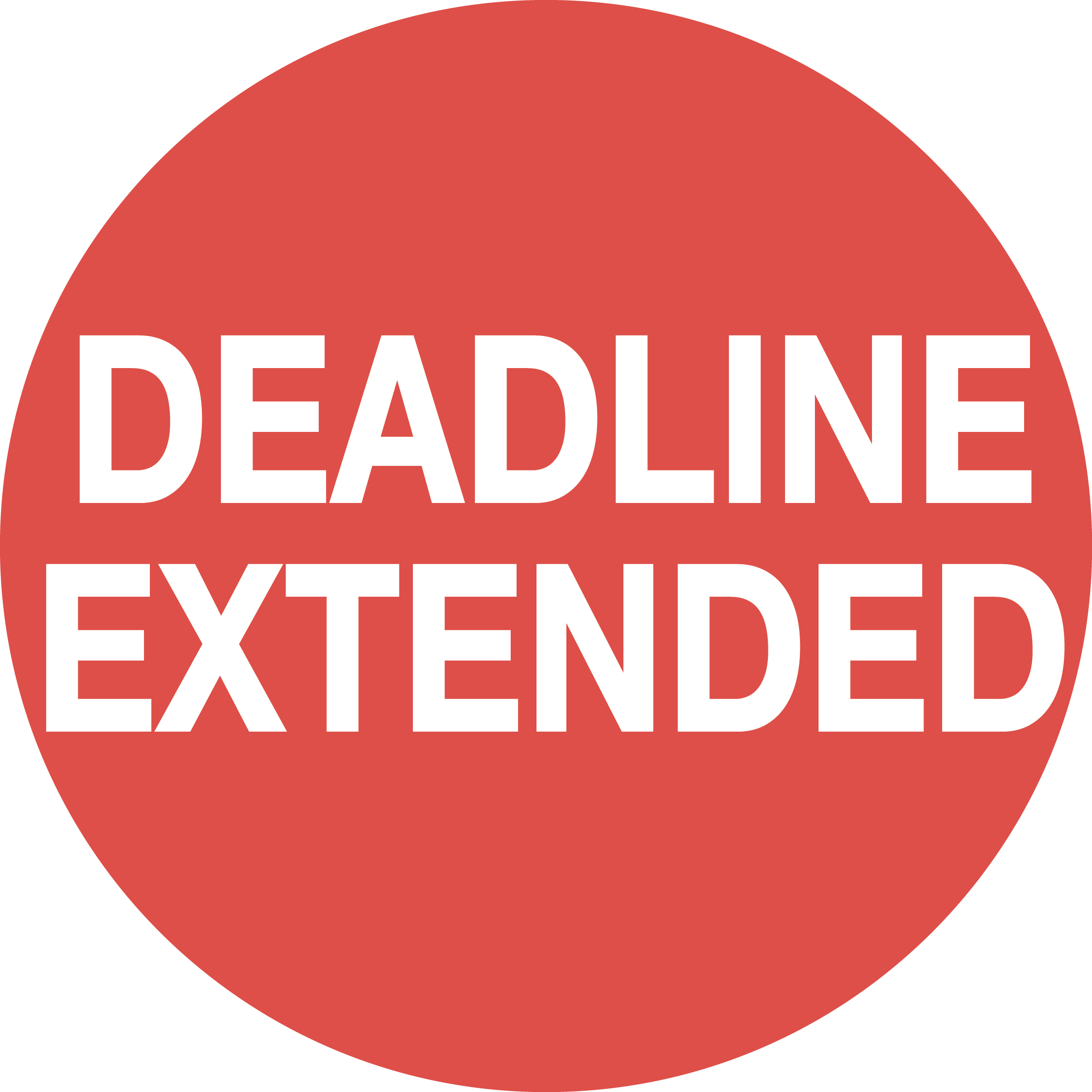 Deadline extended